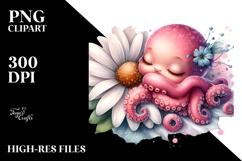 Sleeping Baby Octopus PNG Product Image 2
