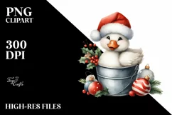 Whimsical Goose with Santa Hat, High-Res PNG Product Image 2