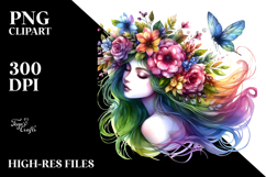 Fairy with Floral Wreath, Transparent PNG Product Image 2