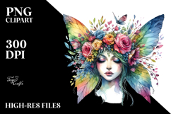 Fairy with Floral Wreath, Transparent PNG Product Image 2