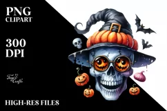 Funny Watercolor Halloween Sticker | Clipart Product Image 3
