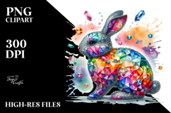 Colorful Bunny Diamonds PNG Product Image 2