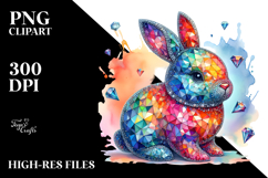 Colorful Bunny Diamonds PNG Product Image 2