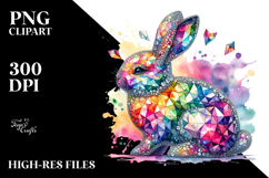 Colorful Bunny Diamonds PNG Product Image 2