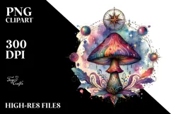 Vibrant Mushroom Tarot PNG Product Image 2