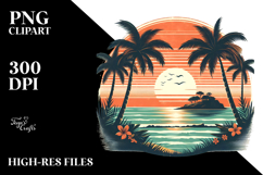 Retro Tropical Island Sunset Product Image 2