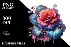 Glossy Begonia Material | Sublimation | Clipart Product Image 1