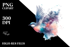 Bird with Splashes, Transparent PNG Product Image 2