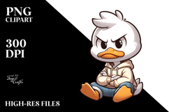 Cute Duck Casually Sitting PNG Product Image 2