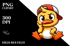 Cute Duck Casually Sitting PNG Product Image 2