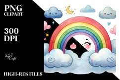 Rainbow Between Clouds PNG Product Image 2