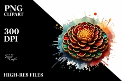 Detailed Wooden Marigold Stained Clipart Product Image 1