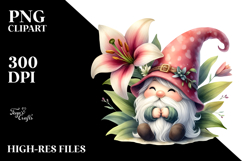 Gnome with Lily JPEG Product Image 2