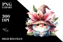 Gnome with Lily JPEG Product Image 2