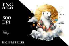 Beachwear Polar Bear Design, High-Res PNG Product Image 2