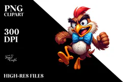 Exaggerated Vector Art of Goofy Cartoon Bird, High-Res PNG Product Image 2