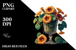Detailed with Large Nasturtium | Sublimation Clipart Product Image 1