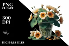 Detailed with Large Nasturtium | Sublimation Clipart Product Image 3
