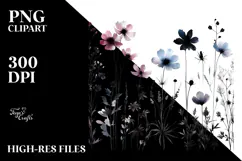 Wildflower Silhouettes PNG Product Image 2