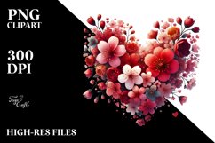 Spring Flower Heart PNG Product Image 2