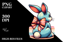Retro Bunny Sitting PNG Product Image 2