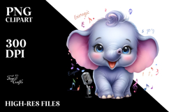 Cute Baby Elephant, High-Res PNG Product Image 2