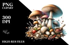 Mushroom Watercolor Splash, Transparent PNG Product Image 2