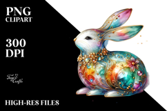Colorful Bunny PNG Product Image 2