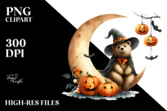 Bear in Halloween Costume, PNG Product Image 2