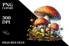 Mushroom Watercolor Splash, Transparent PNG Product Image 2