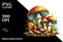 Mushroom Watercolor Splash, Transparent PNG Product Image 2