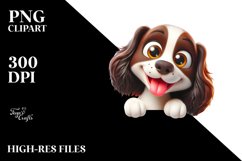 Colorful Cartoon Baby Spaniel Sublimation Clipart Product Image 3