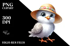 Sublimation Baby Dove Standing Up Big Eyes Sun Hat Product Image 2