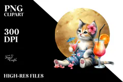 Kitten in Beachwear, PNG Product Image 2