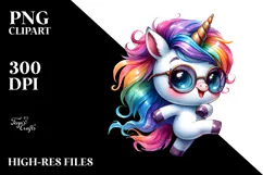 Cute Unicorn Dancing in Style PNG Product Image 2