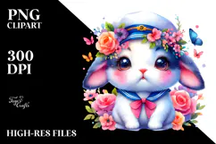 Cute Vibrant Baby Rabbit PNG Product Image 2