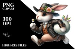 Goofy Bunny with Modern Haircut PNG Product Image 2