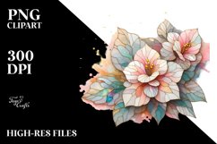 Wooden Small Stained Begonia PNG Product Image 2