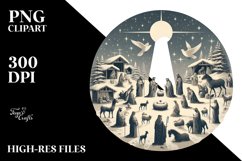Retro Christmass Nativity Scene PNG Product Image 2