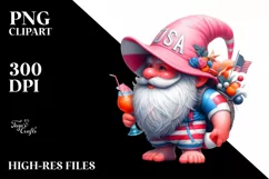 Detailed Pastel Gnome Beach Wear | Sublimation | Clipart Product Image 3