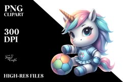 Cute Baby Unicorn Handball Equipped | Sublimation | Clipart Product Image 3