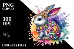 Colorful Bunny Diamonds PNG Product Image 2