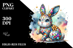 Colorful Bunny Diamonds PNG Product Image 2
