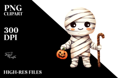 Simple Funny Halloween Mummy, Transparent PNG Product Image 2