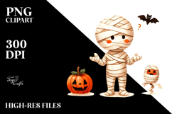 Simple Funny Halloween Mummy, Transparent PNG Product Image 2