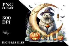 Walrus in Halloween Costume, PNG Product Image 2