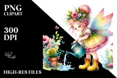 Colorful Small Cute Fairy | Sublimation Clipart Product Image 1