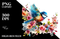 Colorful Bird with Splashes, Transparent PNG Product Image 2