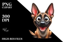 Crazy Malinois Watercolor Clipart Product Image 3