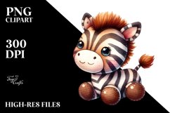 Vibrant Plush Zebra Sublimation Clipart Product Image 3